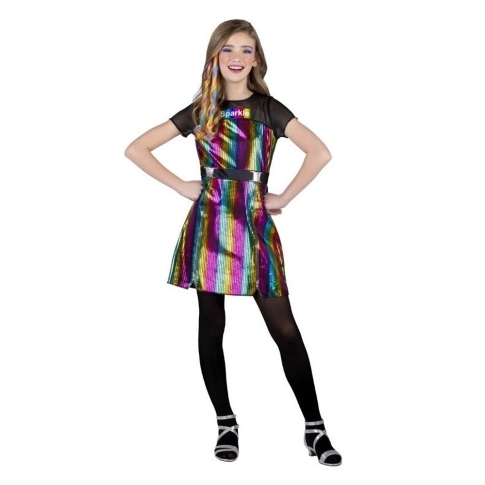 NWT Rainbow High Amaya Raine Halloween Costume Girls S 6-6x Dress Hair Extension